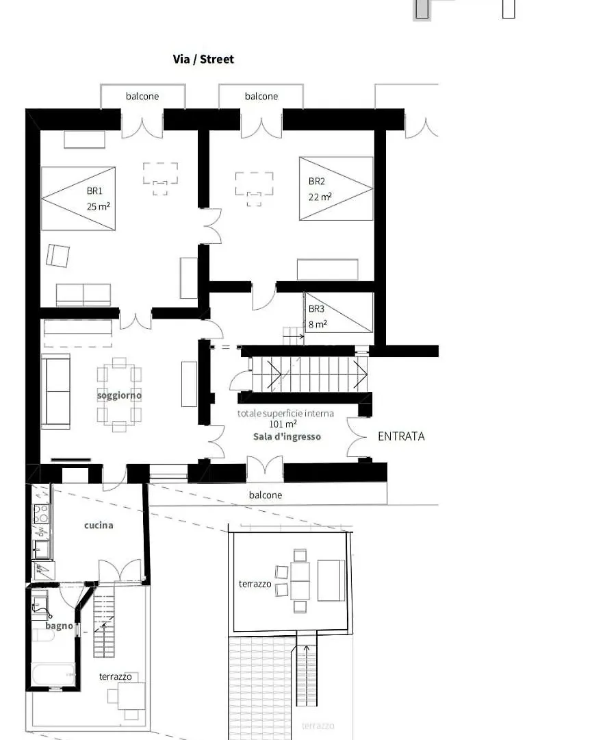 ריפוסטו Casa Mongibello Sicilia, 100 Square Meters